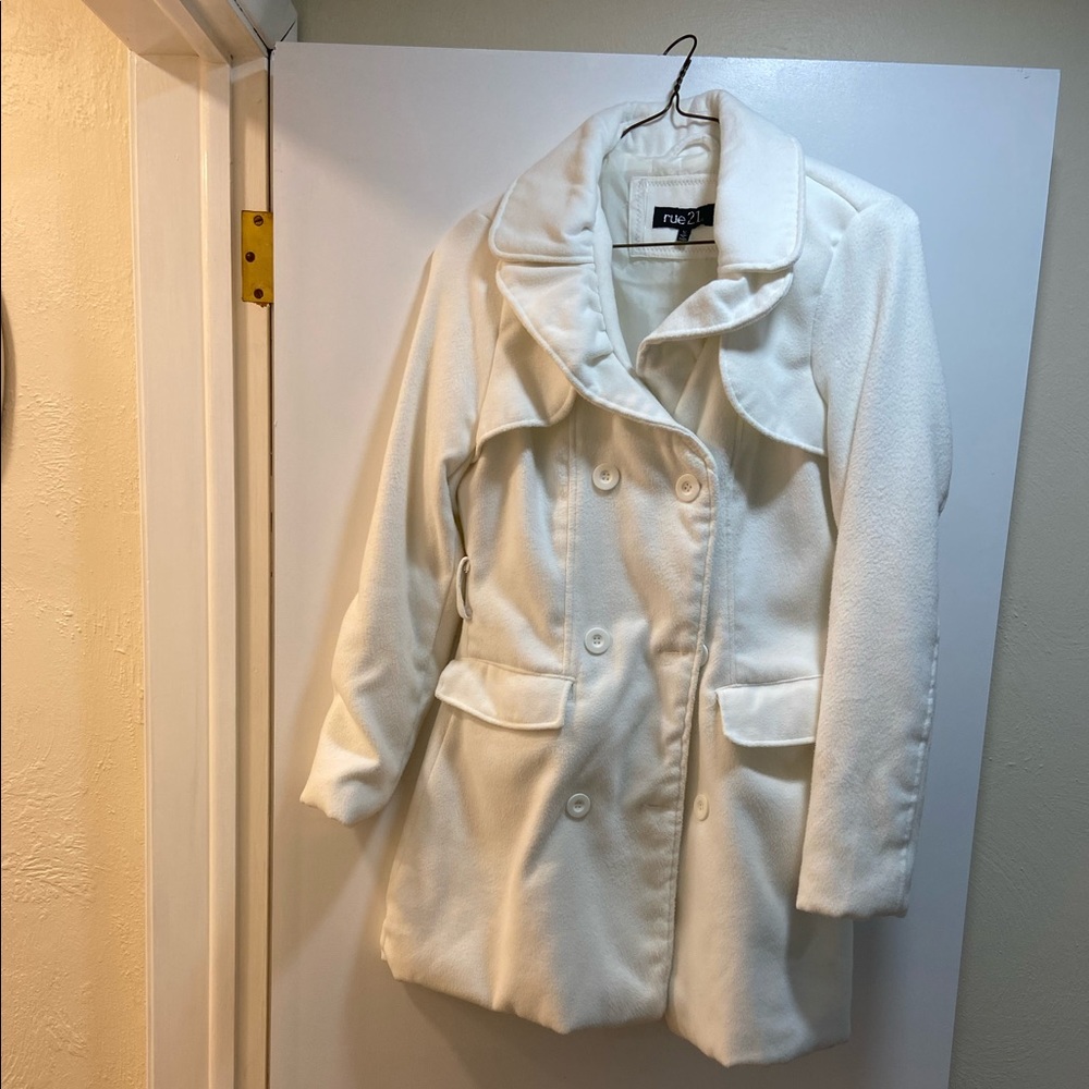 White Peacoat. Size Medium.